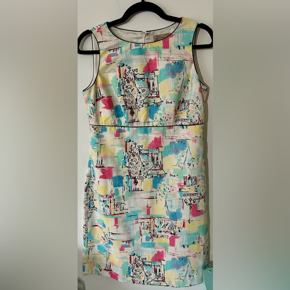 Colorful Abstract Print Mini Dress